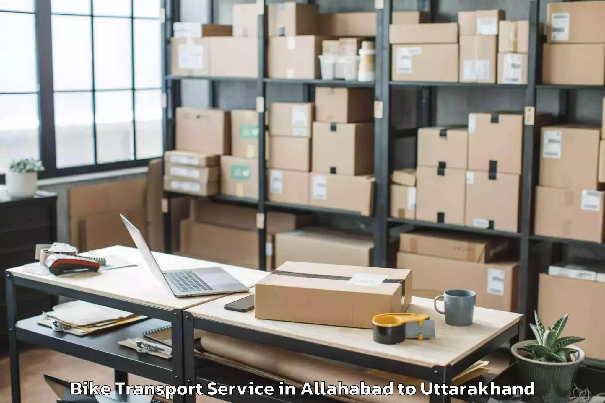 Professional Allahabad to Haldwani Bike Transport